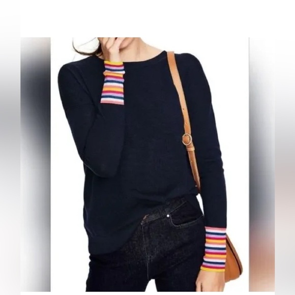 Boden Cassandra wool blend Multicolor Striped sweater - Picture 2 of 12